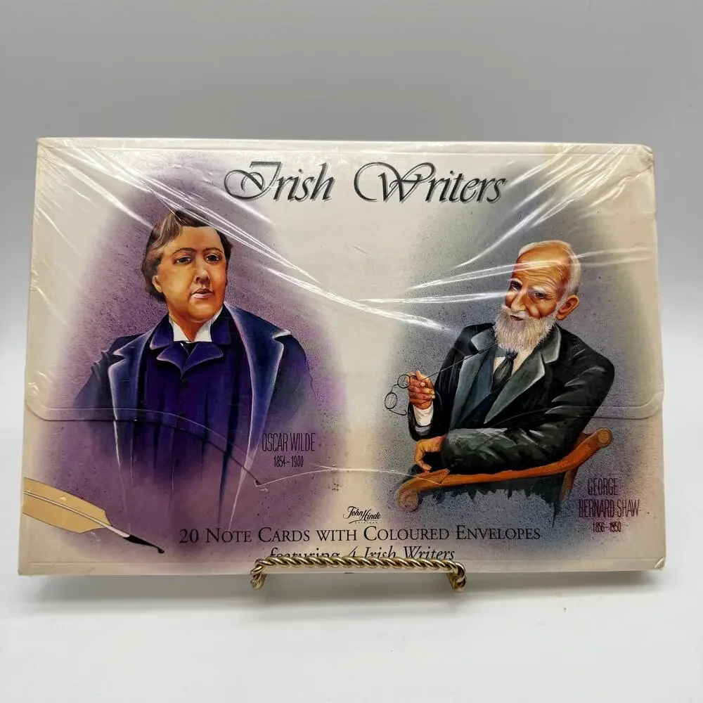 Irish Writers 20 Note Cards Envelopes John Hinde Oscar Wilde Joyce Sealed